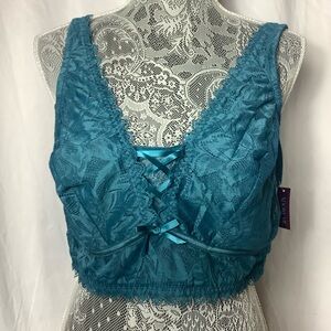 Adore Me Teal Lace Bra